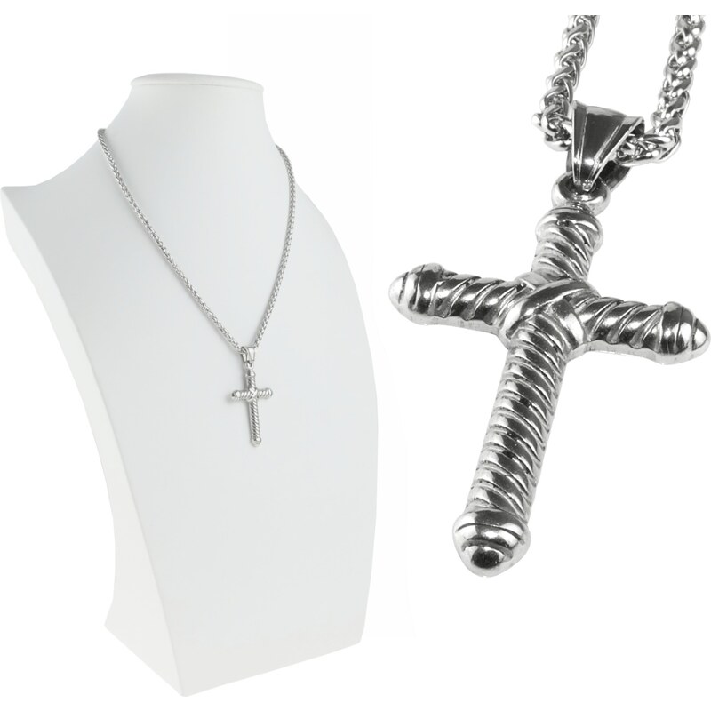 CITY STORM Retiazka s príveskom kríž v pletenom vzore 66889219