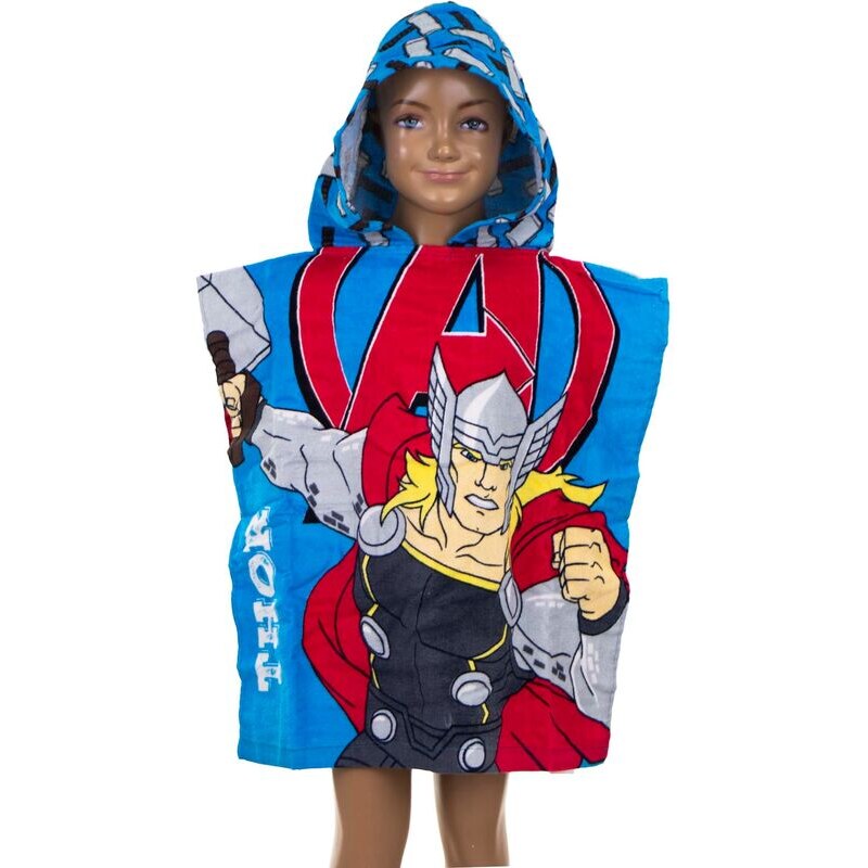 Sun City Detské pončo Avengers Thor 02 50x100 cm 100% Bavlna