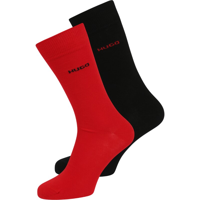HUGO Ponožky červená / čierna 31375860
