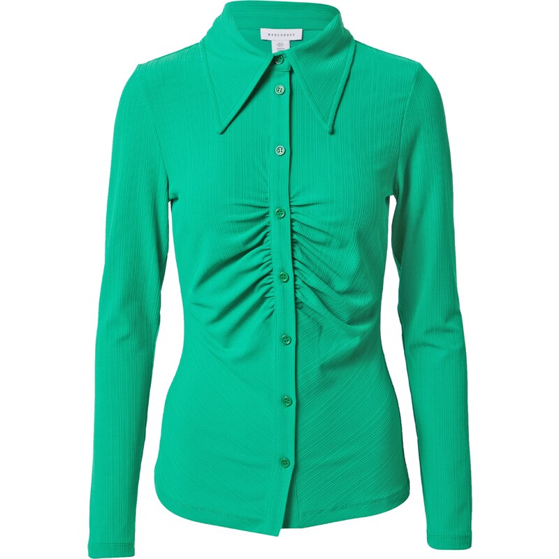 Warehouse Blúzka zelená / biela 66056808