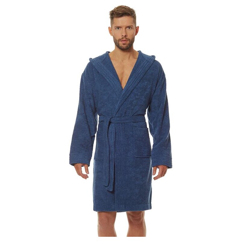 L&L Pánsky župan Leon modrý kratší 31371654