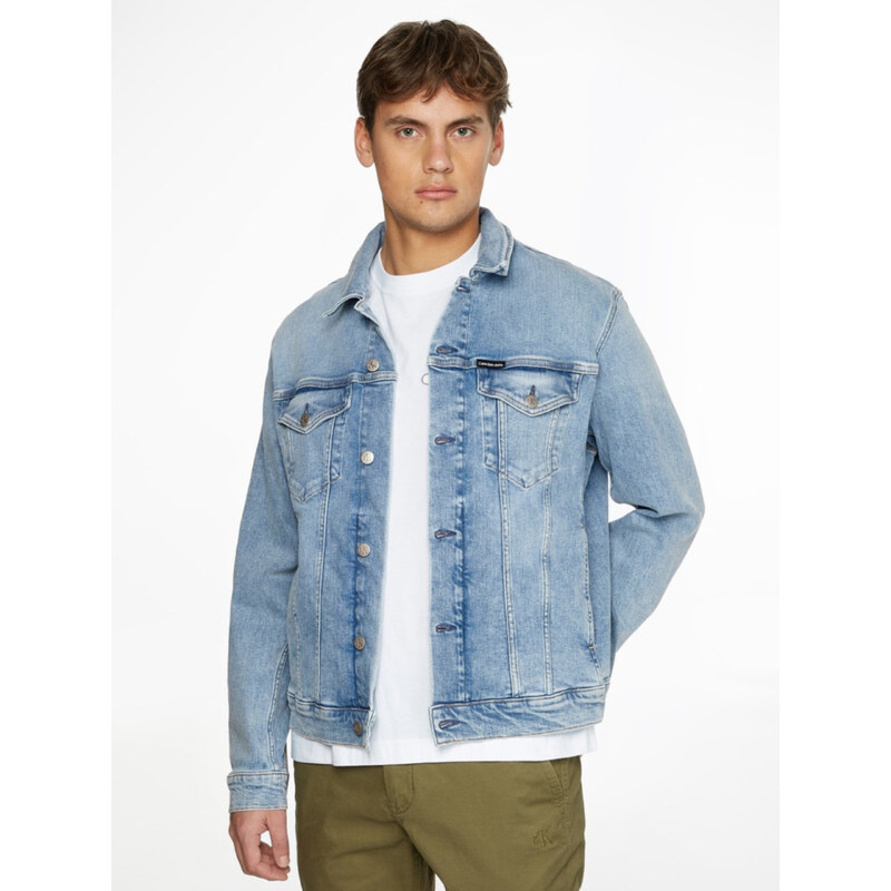 Calvin Klein pánska modrá džínsová bunda