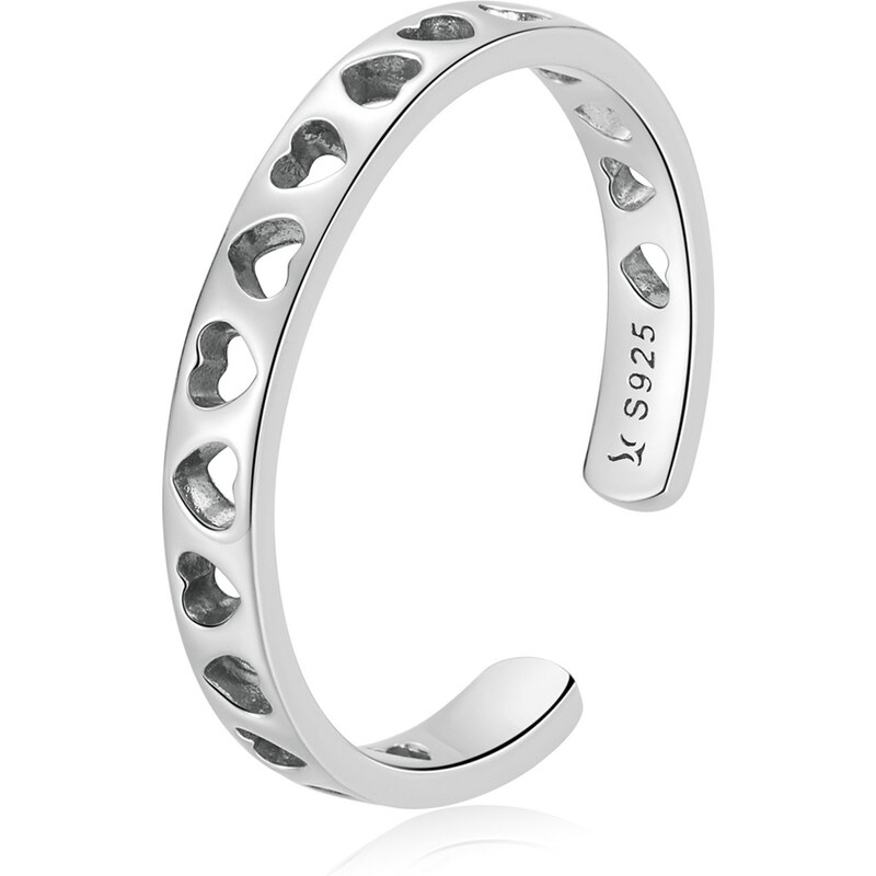 Olivie Strieborný srdiečkový prsteň 5844 31618963