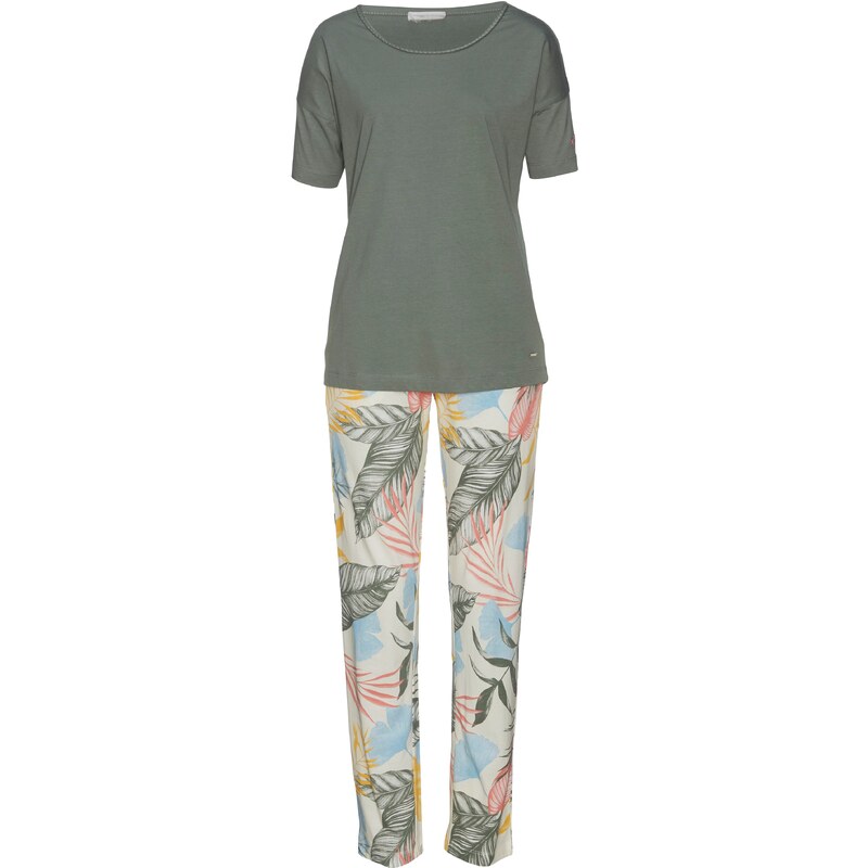 VIVANCE Pyžamo nebielená / svetlomodrá / karí / kaki / staroružová 54229763