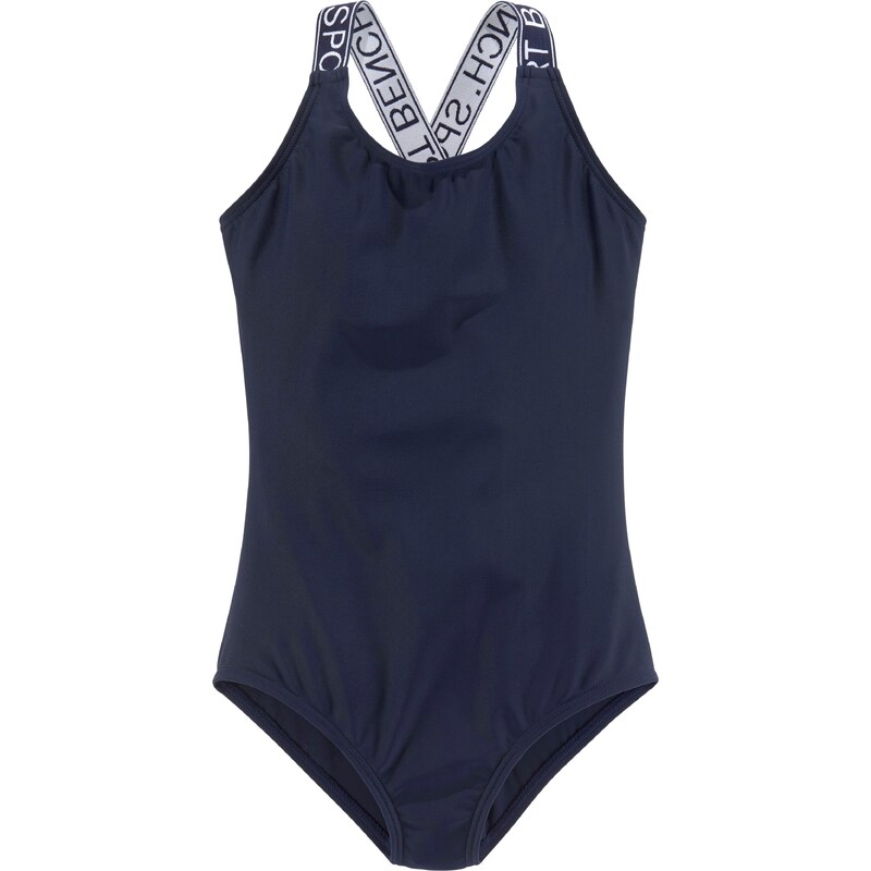 BENCH Jednodielne plavky námornícka modrá / biela 54229773