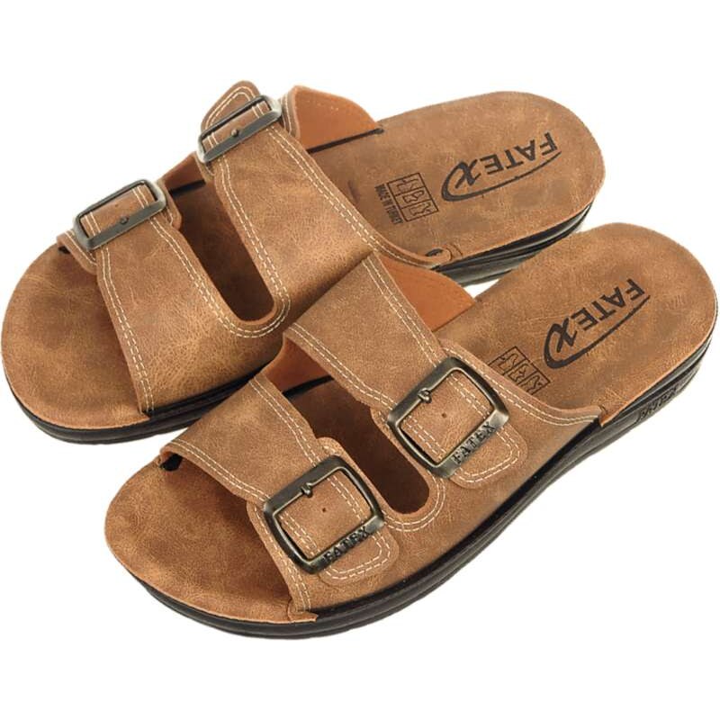 Pánske šľapky Fatex hnedé 31408422