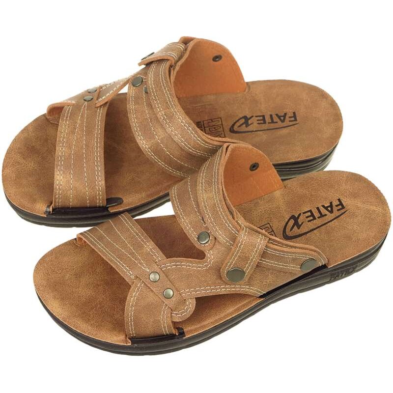 Pánske šľapky Fatex hnedé s remienkom Sandále 31408423