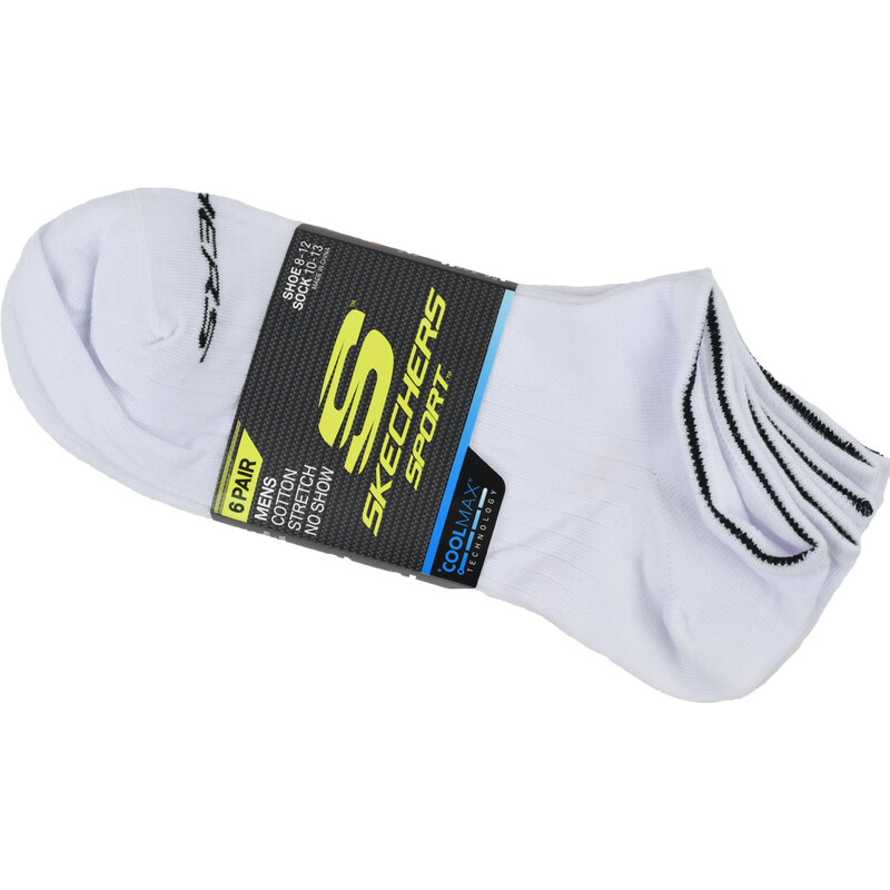 Biela sada ponožiek Skechers 6pk Terry No Show S115055-WHT 31512106