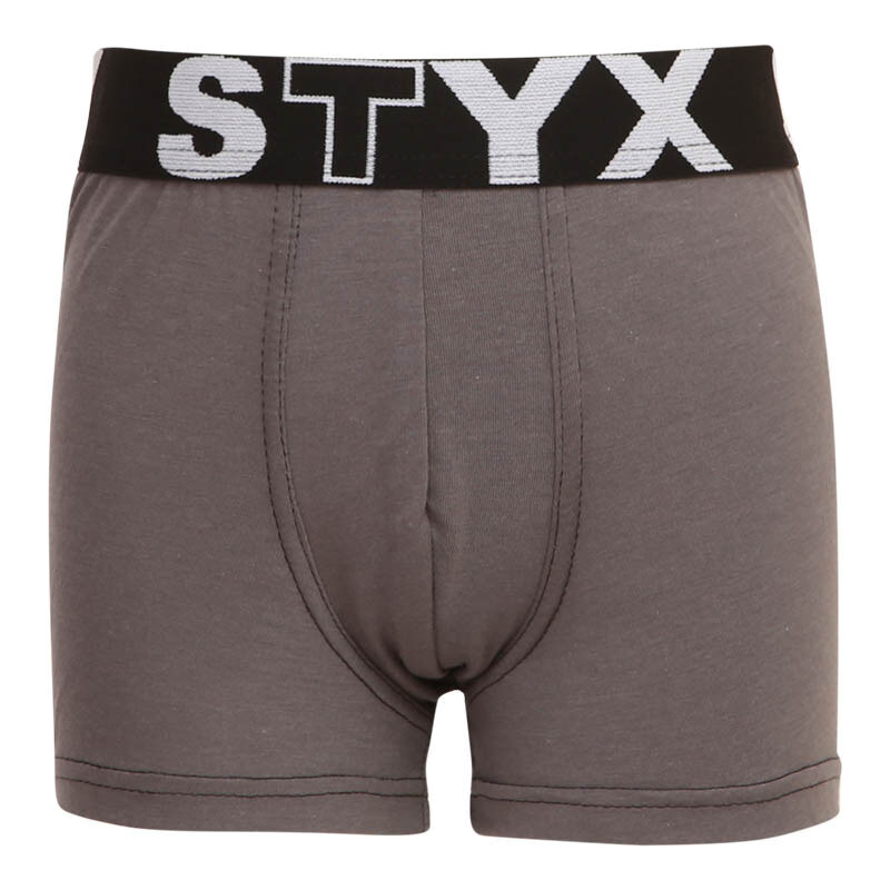 Detské boxerky Styx športová guma tmavo sivé (GJ1063) 6-8 let 66060540