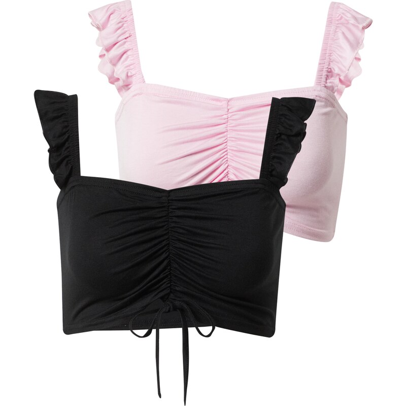 Missguided Top ružová / čierna 54629844