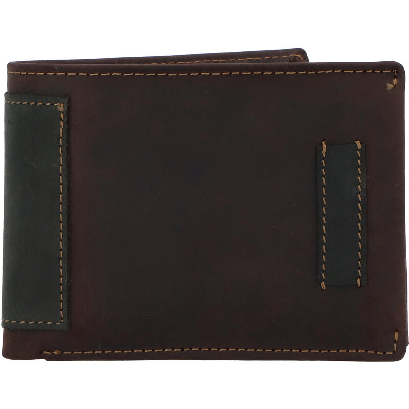 Kvalitná voľná pánska kožená peňaženka hnedo čierna - Tomas Crues 31408502