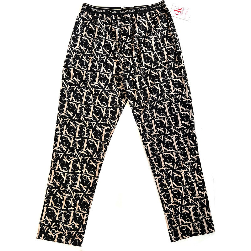 Pánske nohavice na spanie NM1869E 1BF čierno-béžové - Calvin Klein 31413109