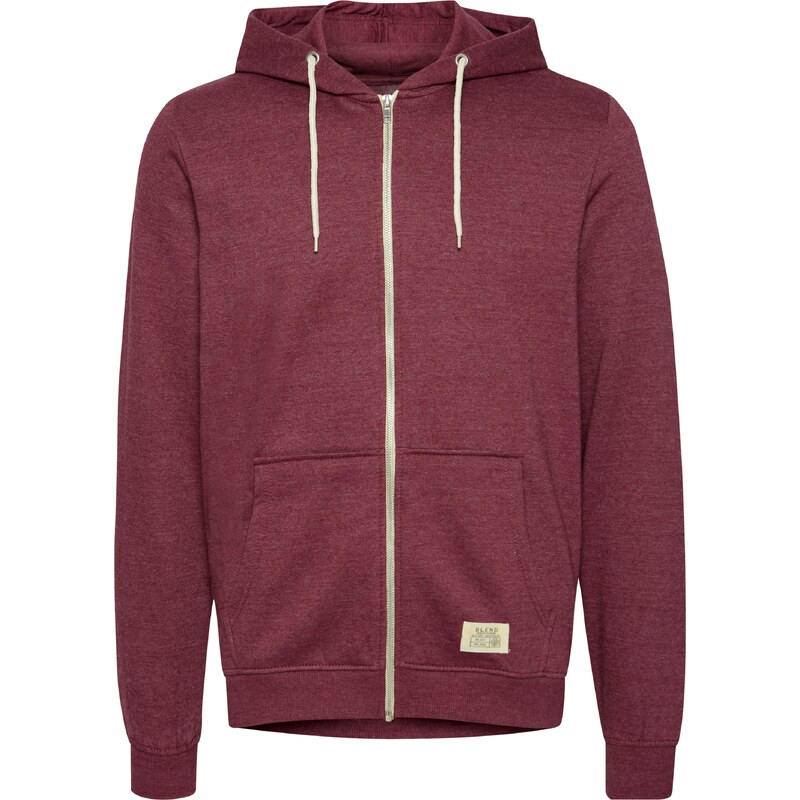 BLEND Tepláková bunda Noah burgundská 57308814