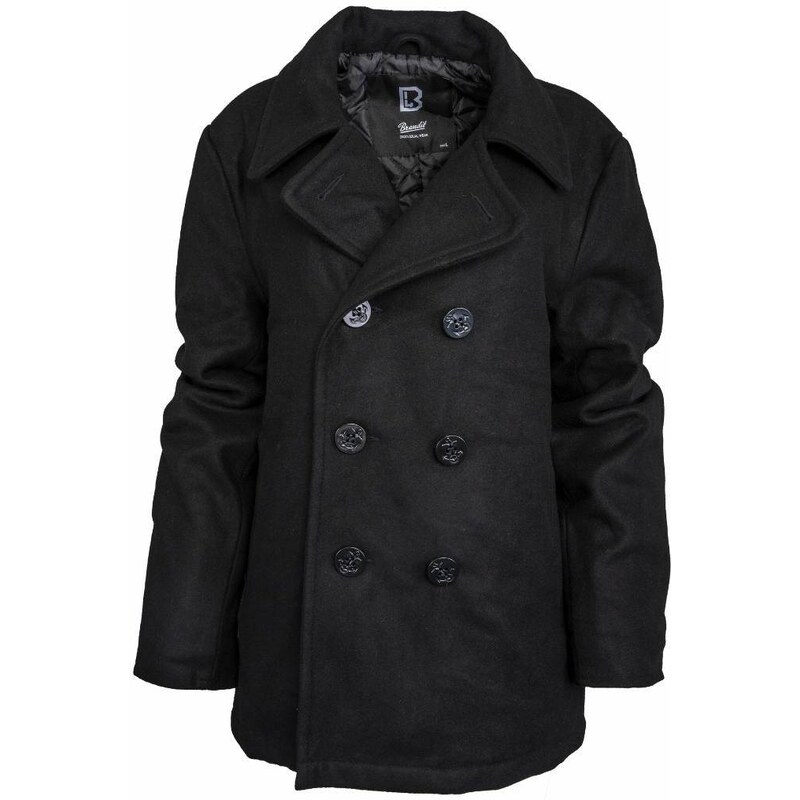 BRANDIT kabát Pea Coat Čierna
