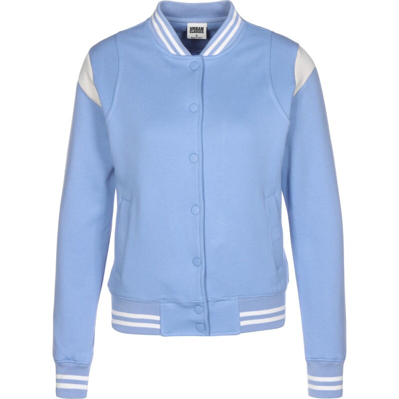 Urban Classics Tepláková bunda svetlomodrá / biela 57941909