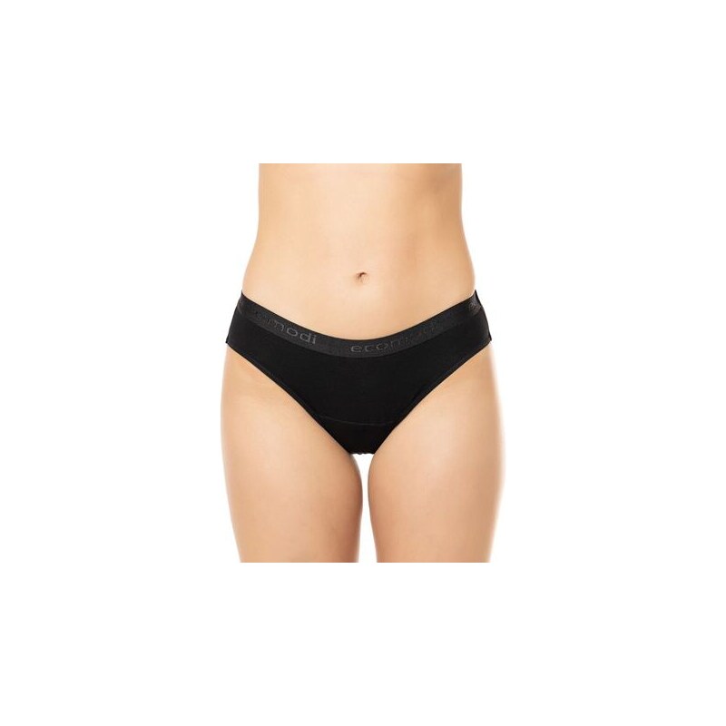 Ecomodi menštruačné nohavičky čierne z bambusu klasický strih Slabá 50390562