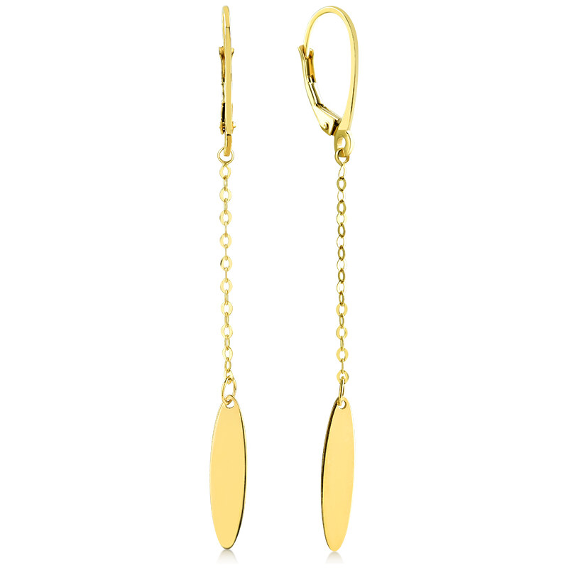 Lillian Vassago Jemné zlaté visiace náušnice LLV22-GER148Y 55327380