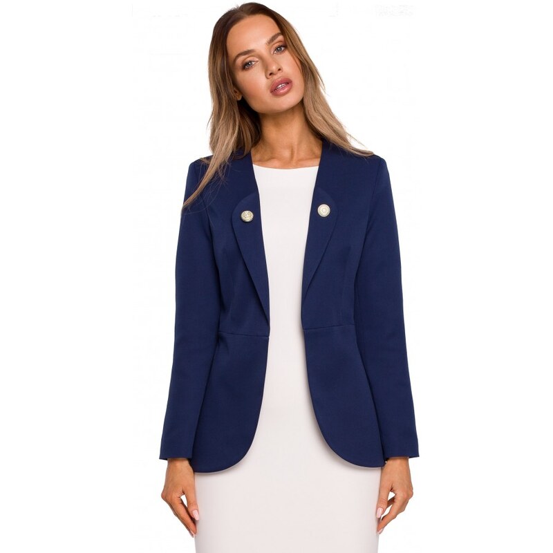 Moe M665 Frakčný plášť - tmavomodrý 31756756