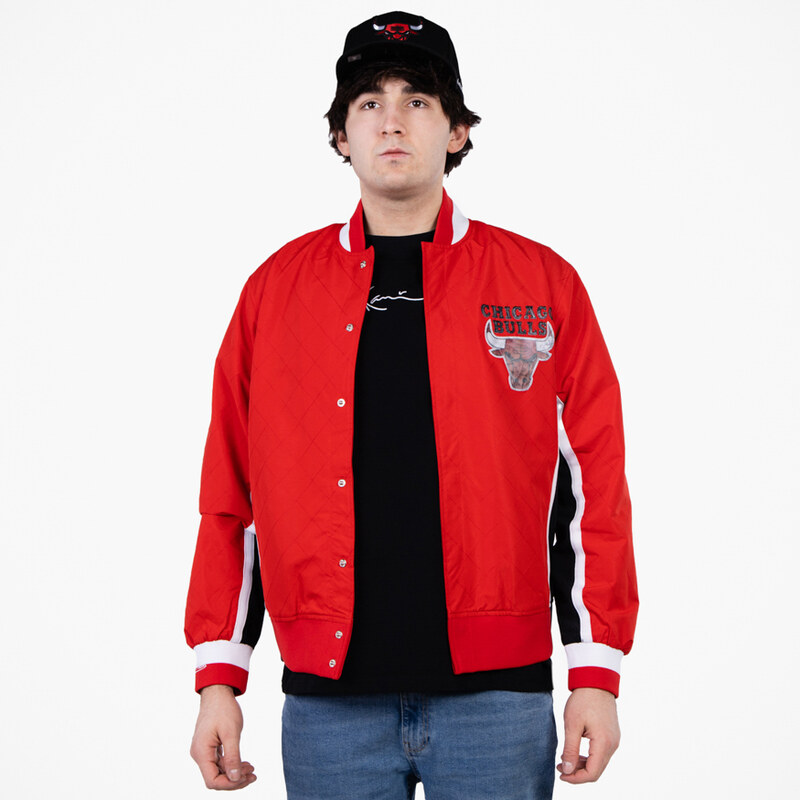 Mitchell & Ness 75th Anniversary Warm Up Jacket Chicago Bulls Red - 66355713