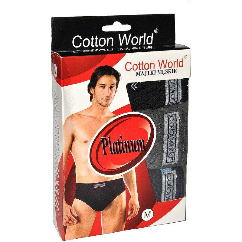 3 PACK pánskych slipov Cotton World 52944140