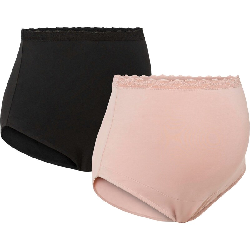 bonprix Materské nohavičky (2 ks) bio bavlna, farba čierna 44791477