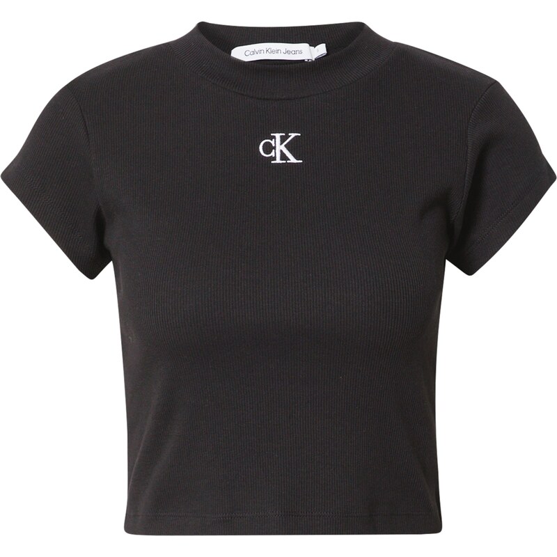 Calvin Klein Jeans Tričko čierna / biela