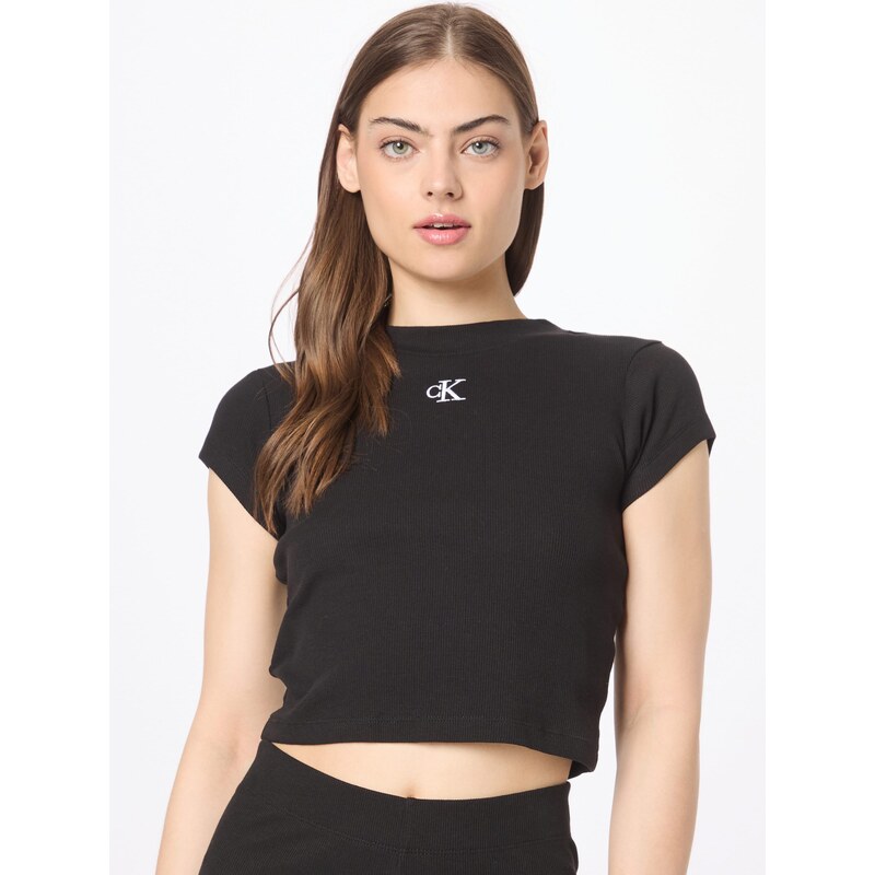 Calvin Klein Jeans Tričko čierna / biela