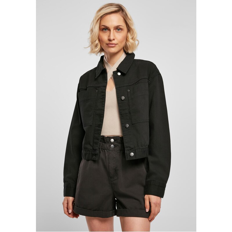 Urban Classics Womens short boxing work jacket black 50683938