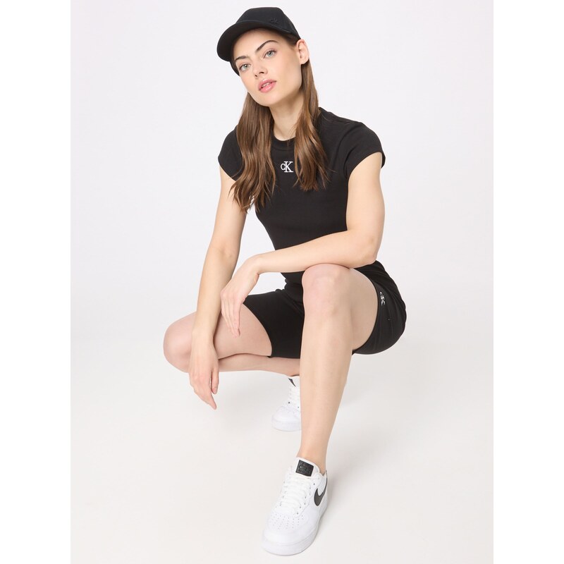 Calvin Klein Jeans Tričko čierna / biela