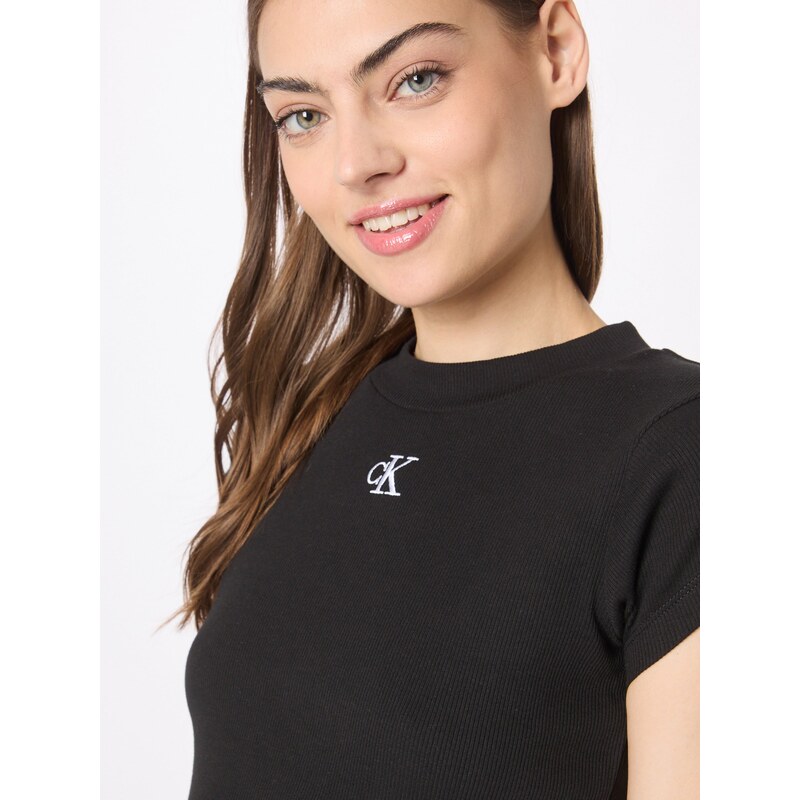 Calvin Klein Jeans Tričko čierna / biela