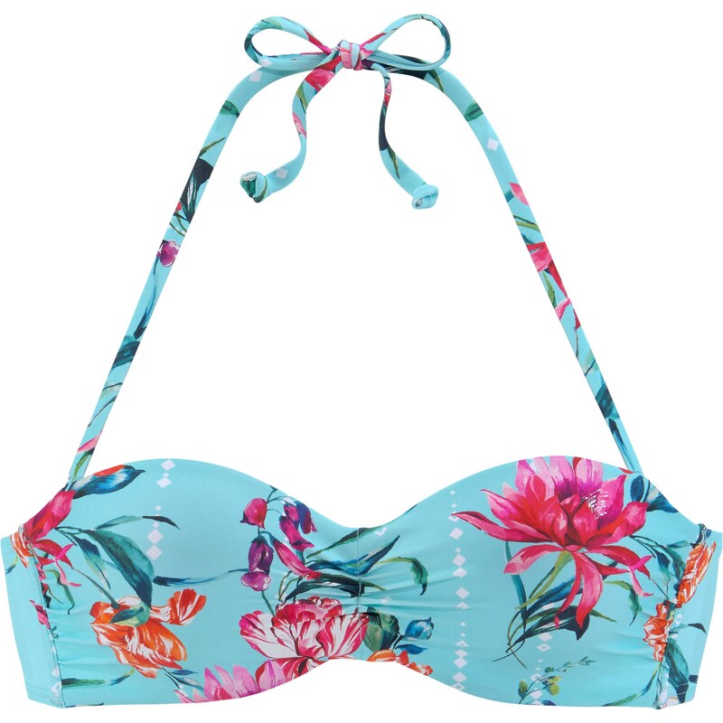 SUNSEEKER Bikinový top nebesky modrá / smaragdová / tmavooranžová / 66857715