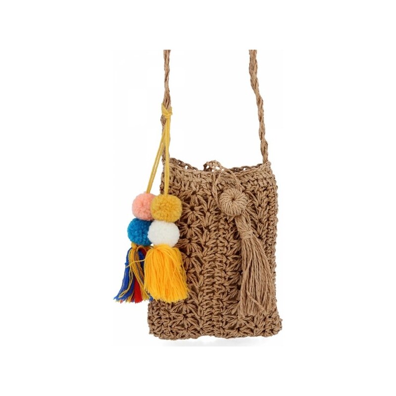 Dámska kabelka listonoška David Jones tmavo béžová YQ-59 31812012