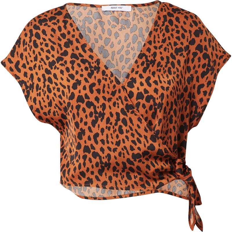 ABOUT YOU Blúzka Jane koňaková / čierna 54230309