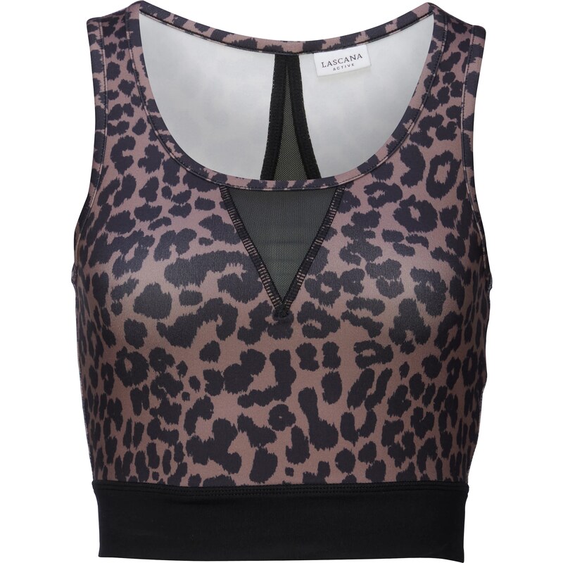 LASCANA ACTIVE Športový top hnedá / čierna 54230189