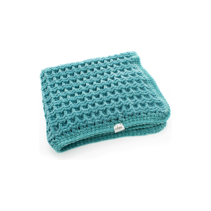 Elsie Deka - háčkovaná vaflová tyrkysová 56922082