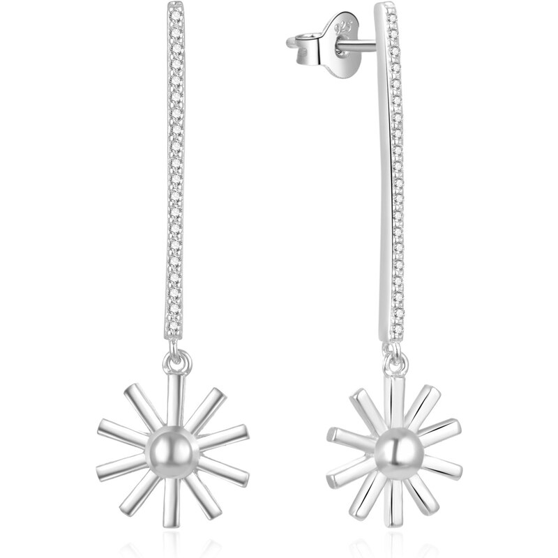 MOISS Krásne strieborné náušnice Kytičky E0002432 66586519