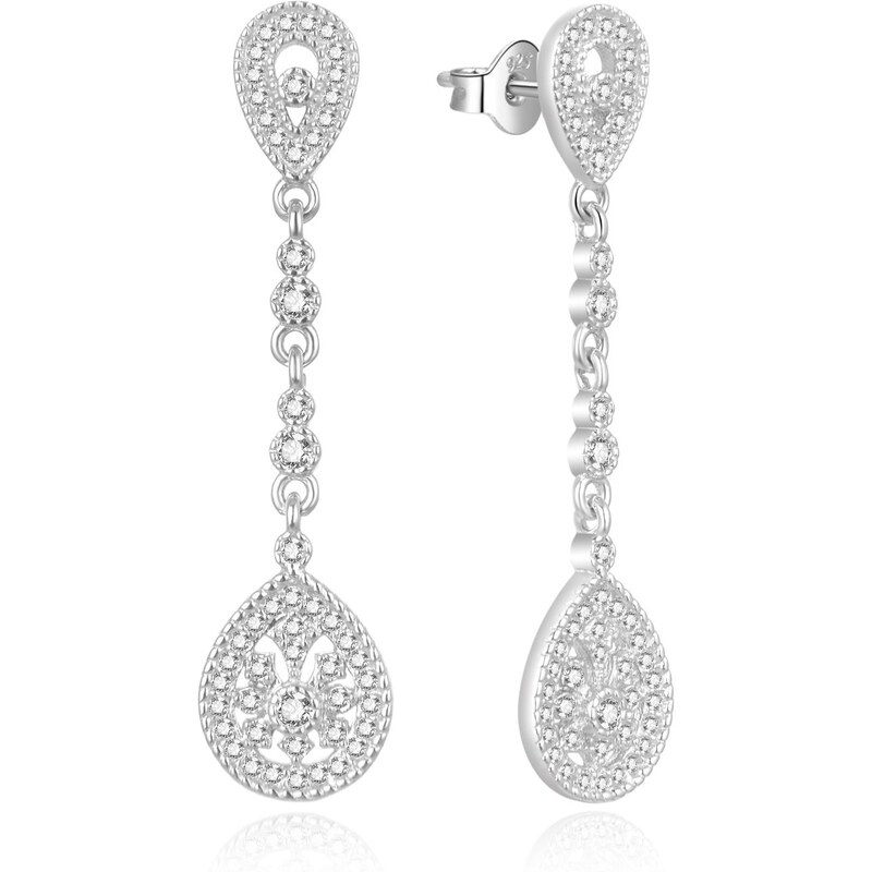 MOISS Elegantné strieborné náušnice s kubickými zirkónmi E0002556 66586401