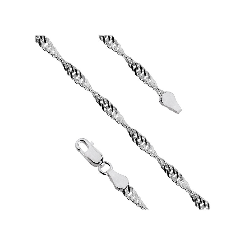 Olivie Strieborná krútená 45cm retiazka 5852 32032363