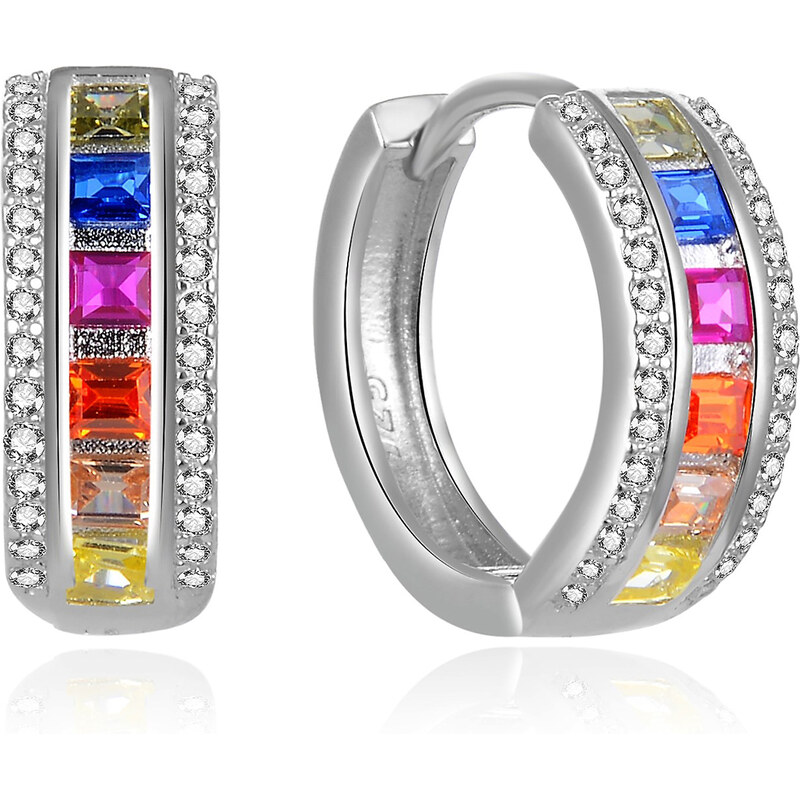 MOISS Hravé strieborné náušnice kruhy E0002766 66587567