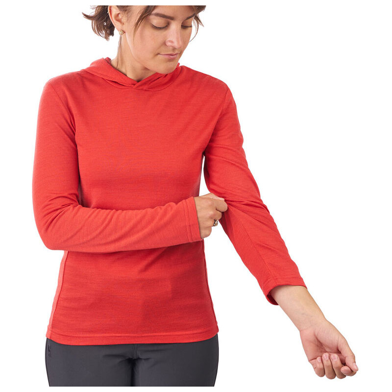 Chrome Industries W Merino LS Hoodie Poppy 65396682