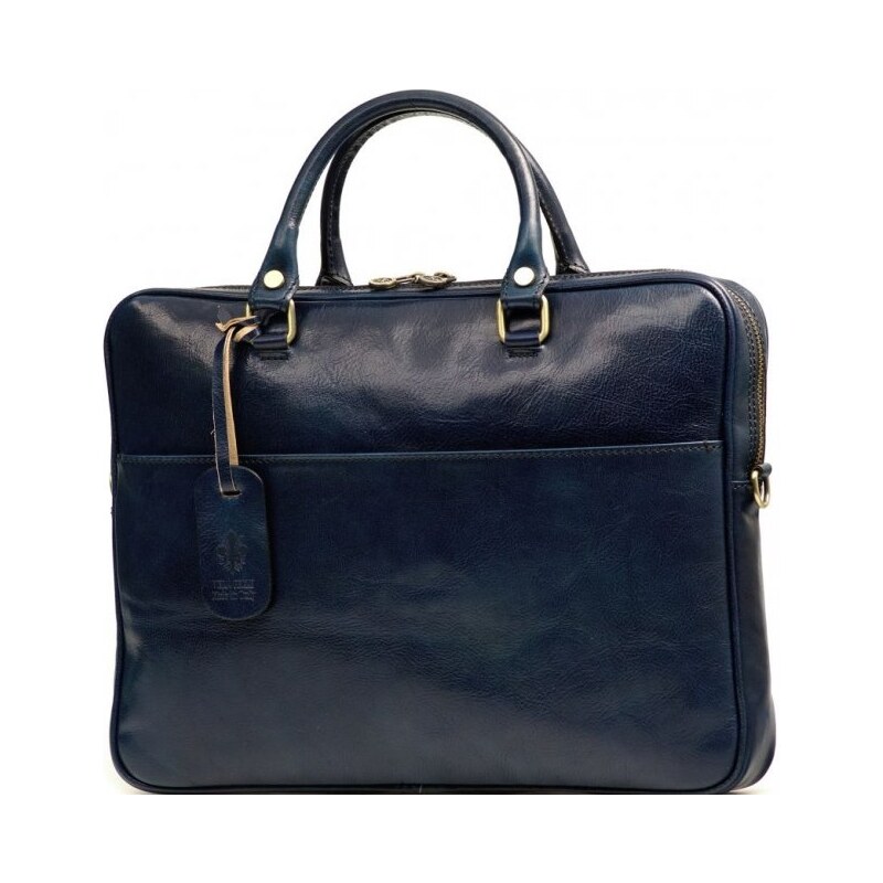 Blaire Kožená pracovná taška Onda modrá 64987993