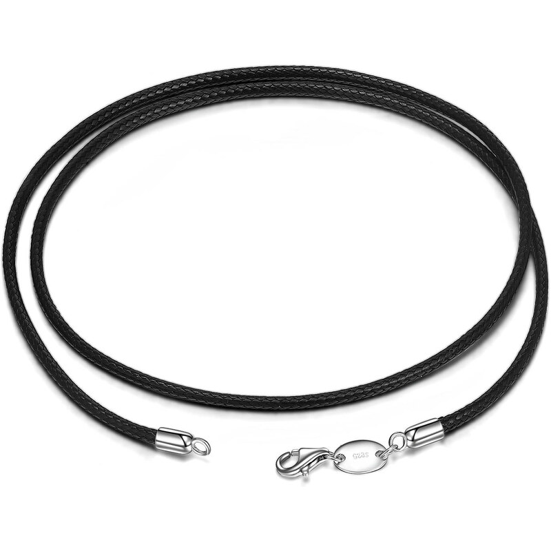 Olivie Čierna šnúrka 54cm so strieborným zapínaním 5846 32032357