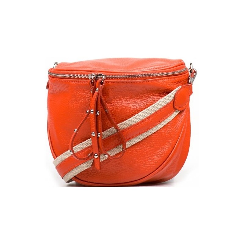 Blaire Kožená crossbody oblička Merle oranžová 64987562
