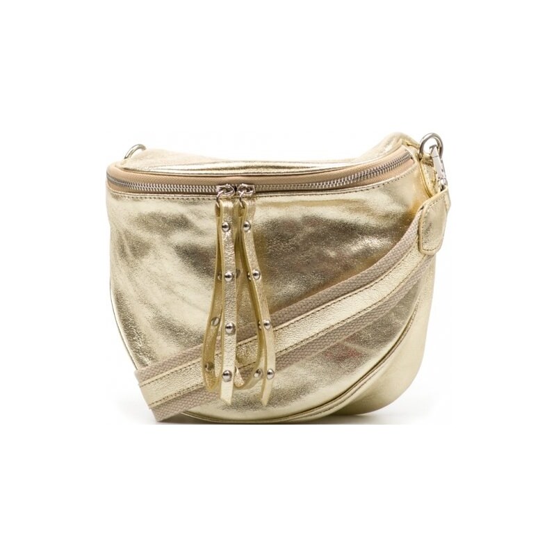 Blaire Kožená crossbody oblička Merle zlatá 64987564