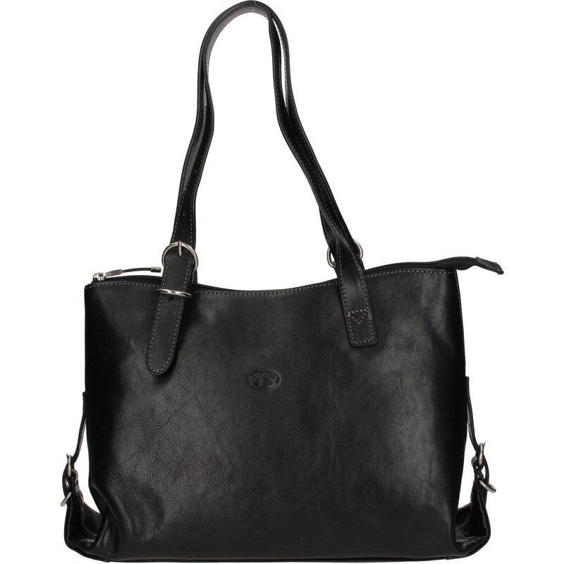 Elegantná dámska kožená kabelka Katana Ligena - čierna 48201658