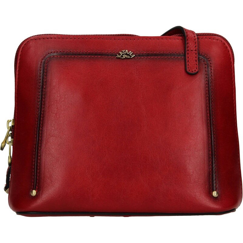 Kožená dámska crosbody kabelka Katana Frenita - červená 48225874