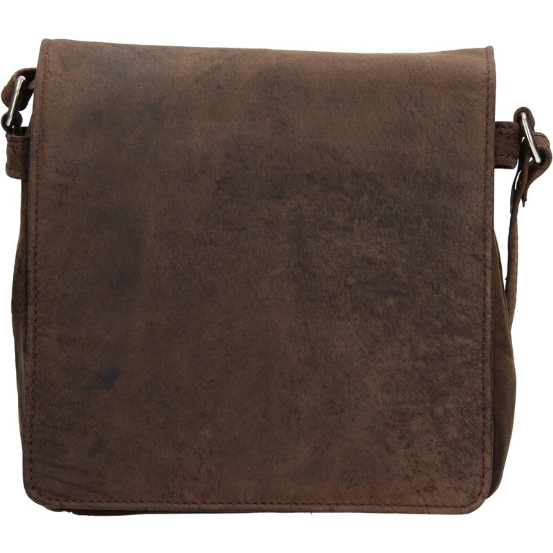 Pánska kožená taška cez rameno Greenwood Callum - tmavo hnedá 31846938