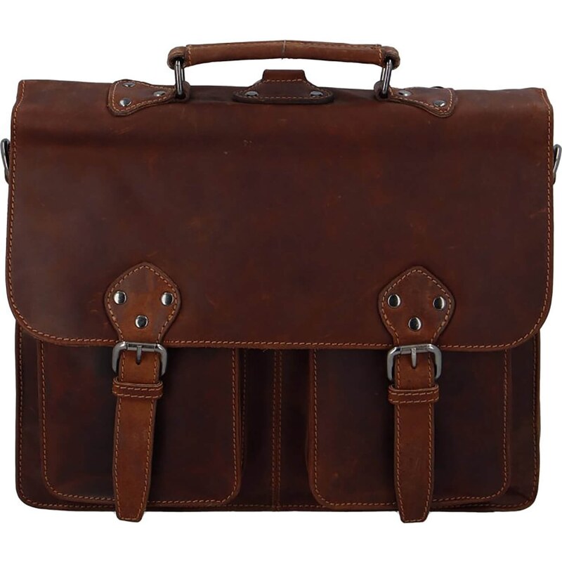 Pánska kožená aktovka Greenwood Celestin - koňak 31846955