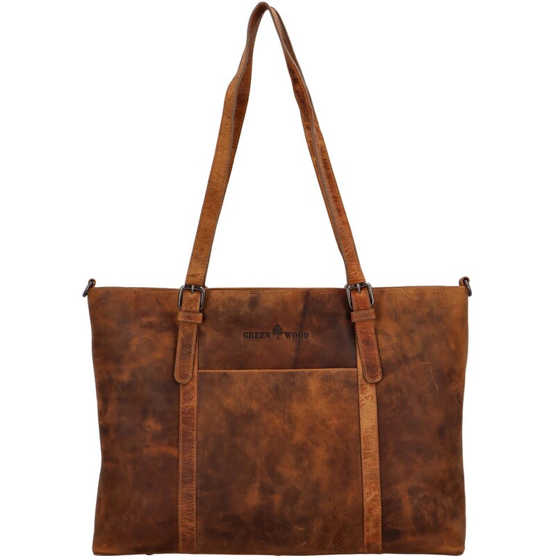 Dámska kožená kabelka Greenwood Lena - koňak 62467247