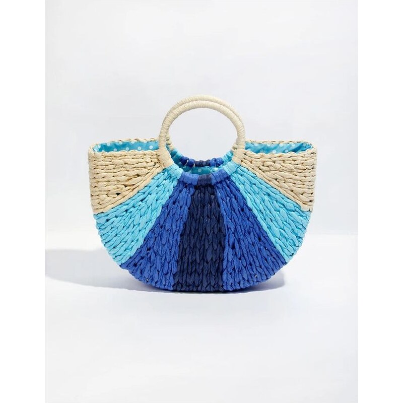 La Fiancee Modrý pletený košík 31866194